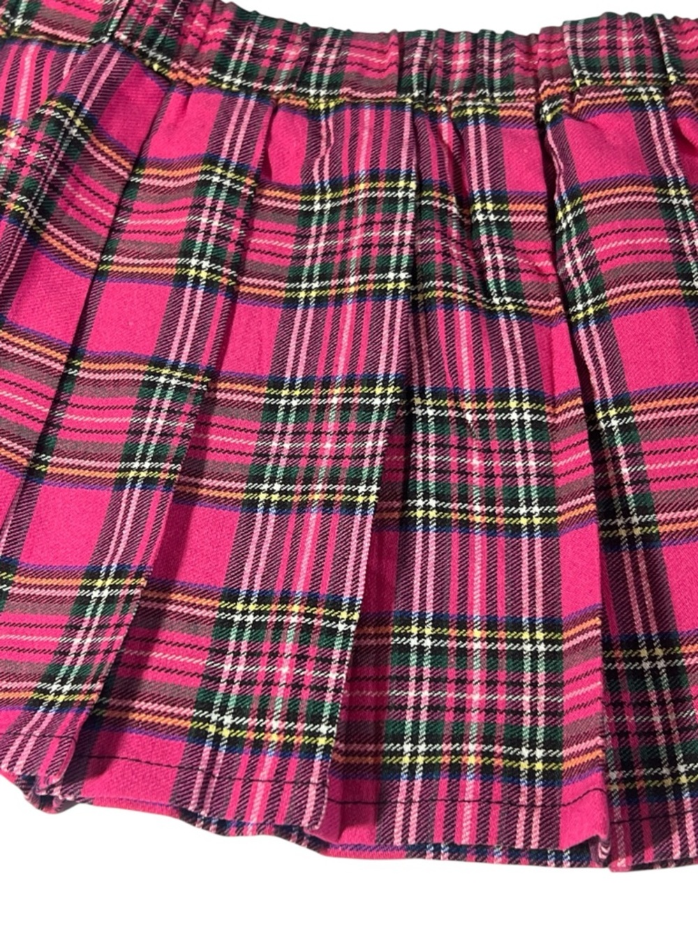 Pink Plaid Pleated Schoolgirl Punk Grunge Micro Mini Skirt Cosplay - Picture 2 of 8